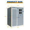 Stylish Grey Outdoor Storage Shed for Patio Gear