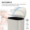 Sleek Step-On Soft Close Trash Can