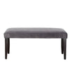 Cozy Gray Velvet Dining Bench
