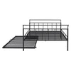 Curvy Black Daybed with Twin Trundle