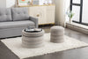 Elegant Ivory Storage Ottoman