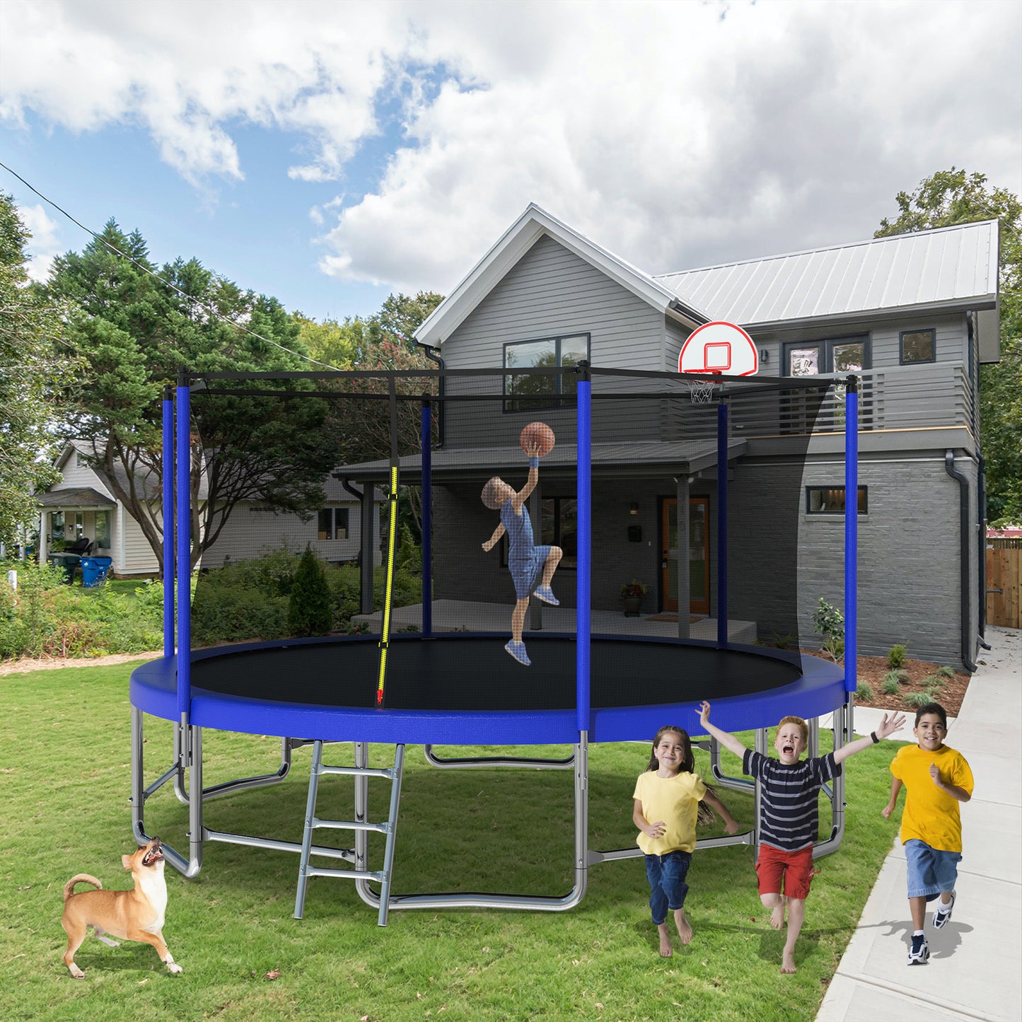 Big Jump Fun Trampoline for Kids with Safety Net