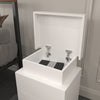 Glow White Nightstand with Storage Drawers