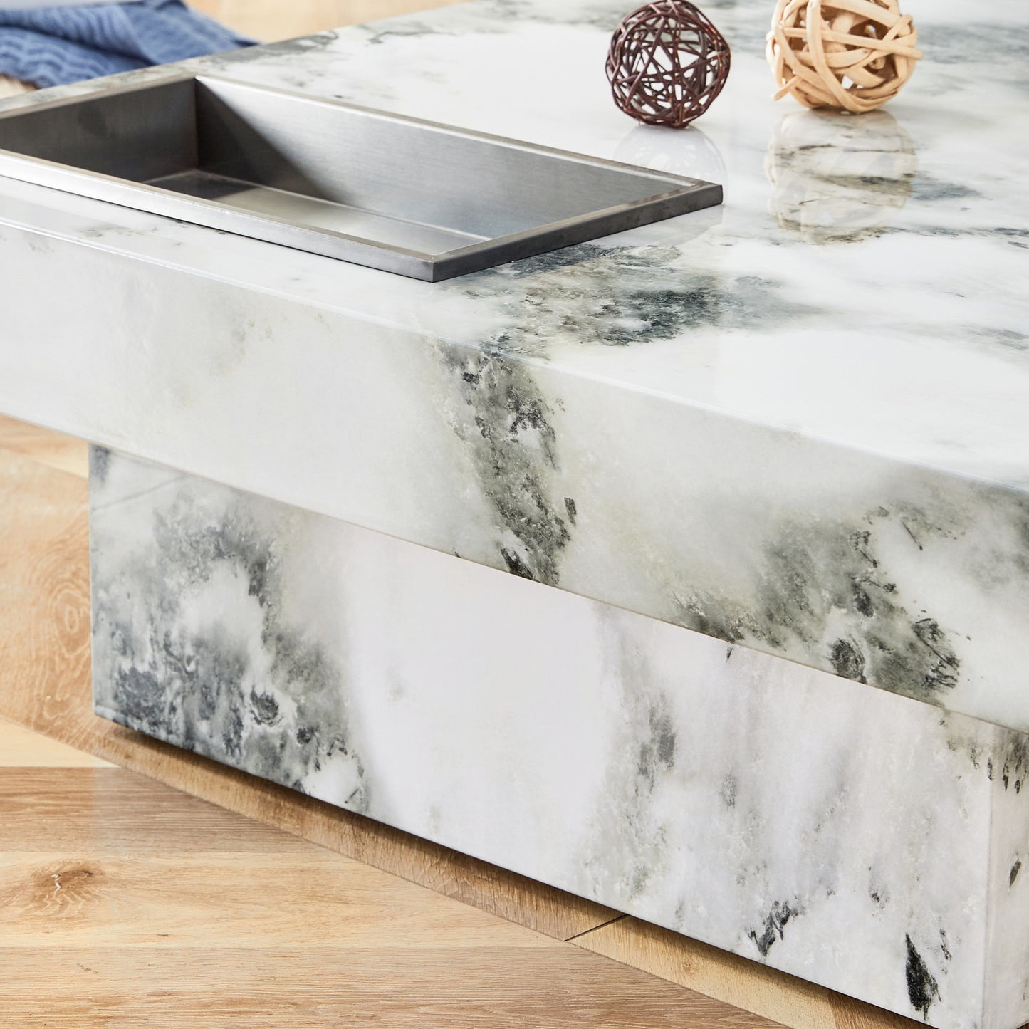 Chic Marble-Style Coffee Table