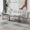 Chic White Marble Dining Table