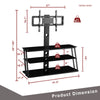 Sleek Adjustable Glass TV Stand