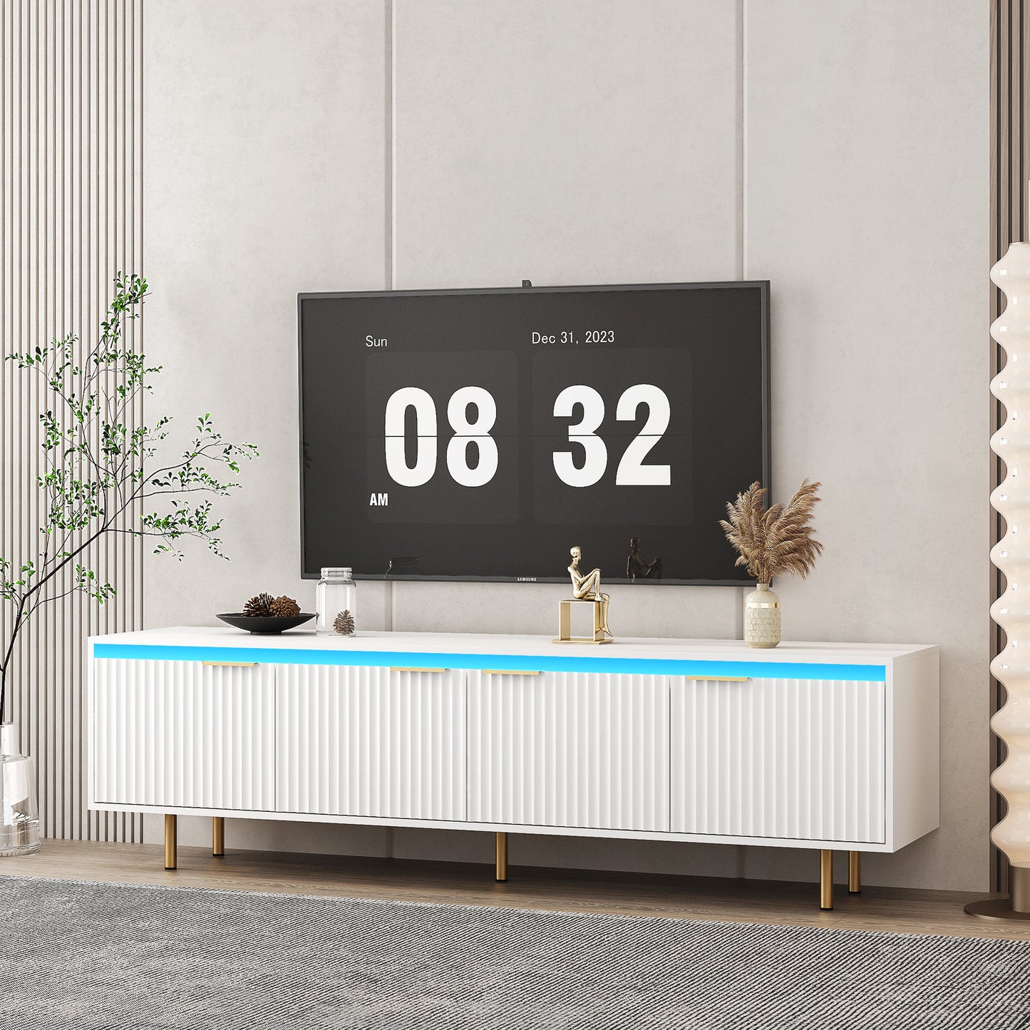 Chic Mid-Century LED TV Stand