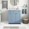 Chic Blue Bathroom Vanity with Effortless Sink