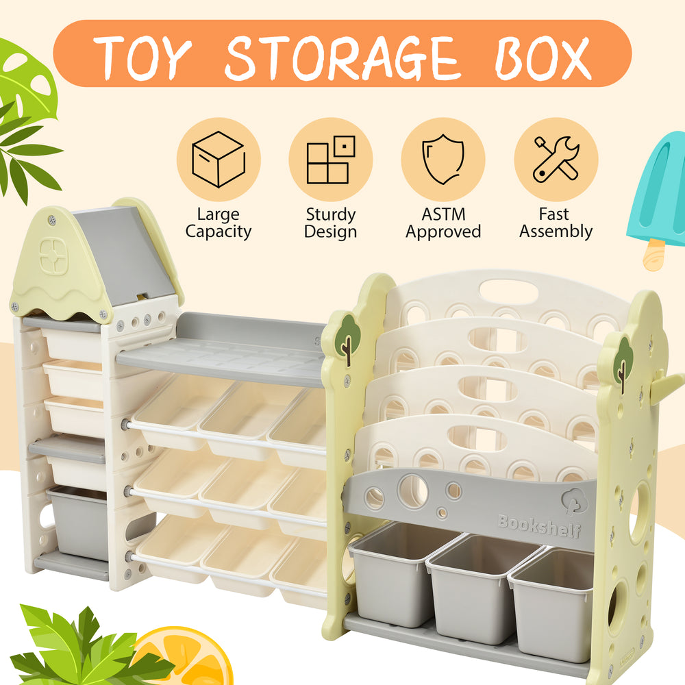 FunSpace Kids Organizer: Colorful Toy & Book Storage!