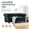 Charming Velvet Chesterfield Loveseat