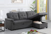 Cozy Gray Reversible Sleeper Sofa with Storage Chaise