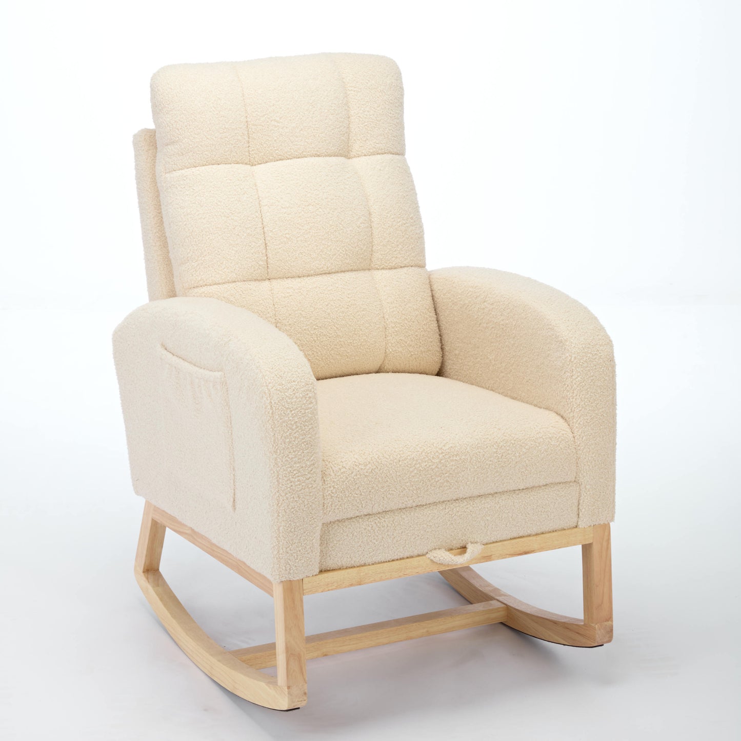 Cozy Rocking Lounge Chair with Footrest & Side Pocket