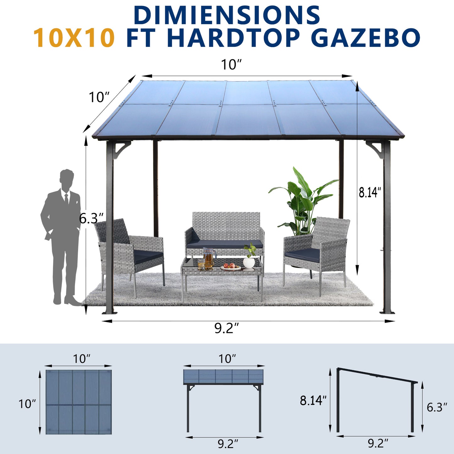 Stylish Metal Pergola Awning for Patios and Decks