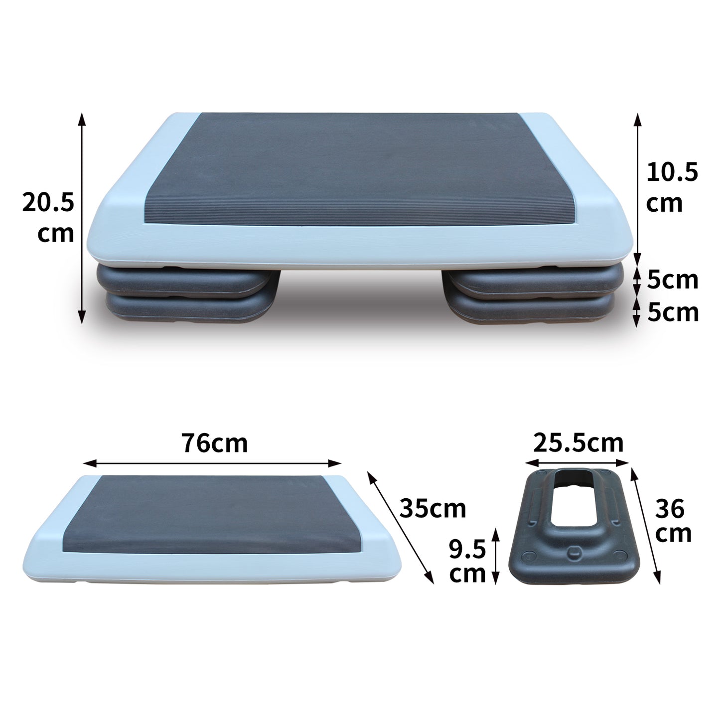 Versatile Fitness Stepper with Risers