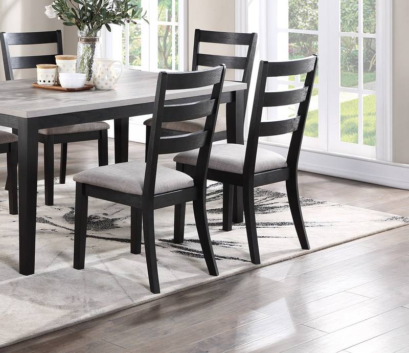 Charming Rustic Dining Set with Cushioned Chairs