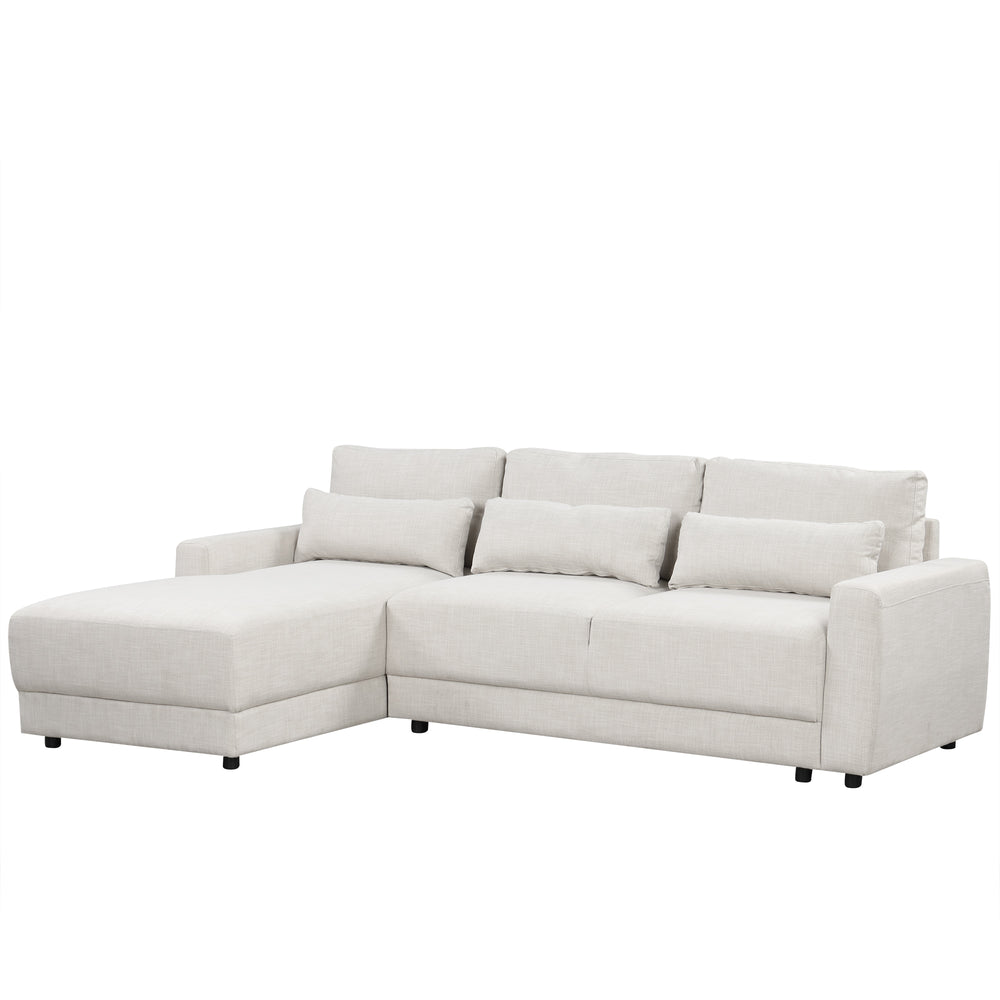 Cozy Corner Modular Sofa with Removable Cushions and Pillows