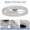 Sleek Remote-Dimming Ceiling Fan Chandelier