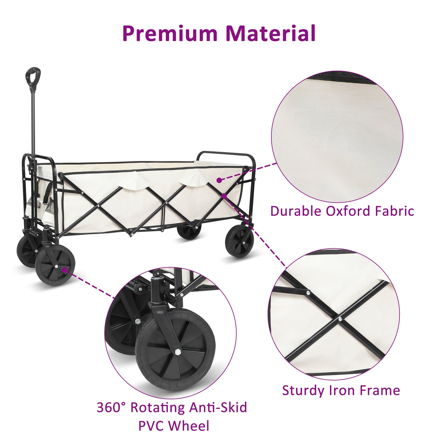 Ultimate Collapsible Garden Wagon - Heavy-Duty, Easy to Maneuver!