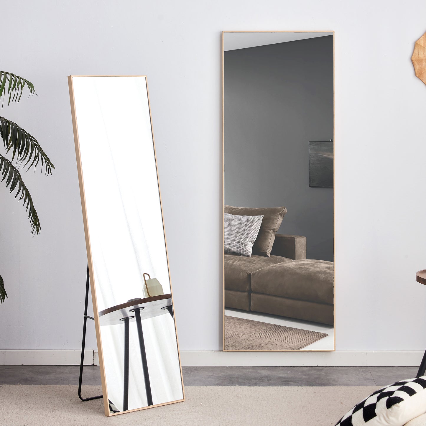 Chic Oak Full-Length Mirror