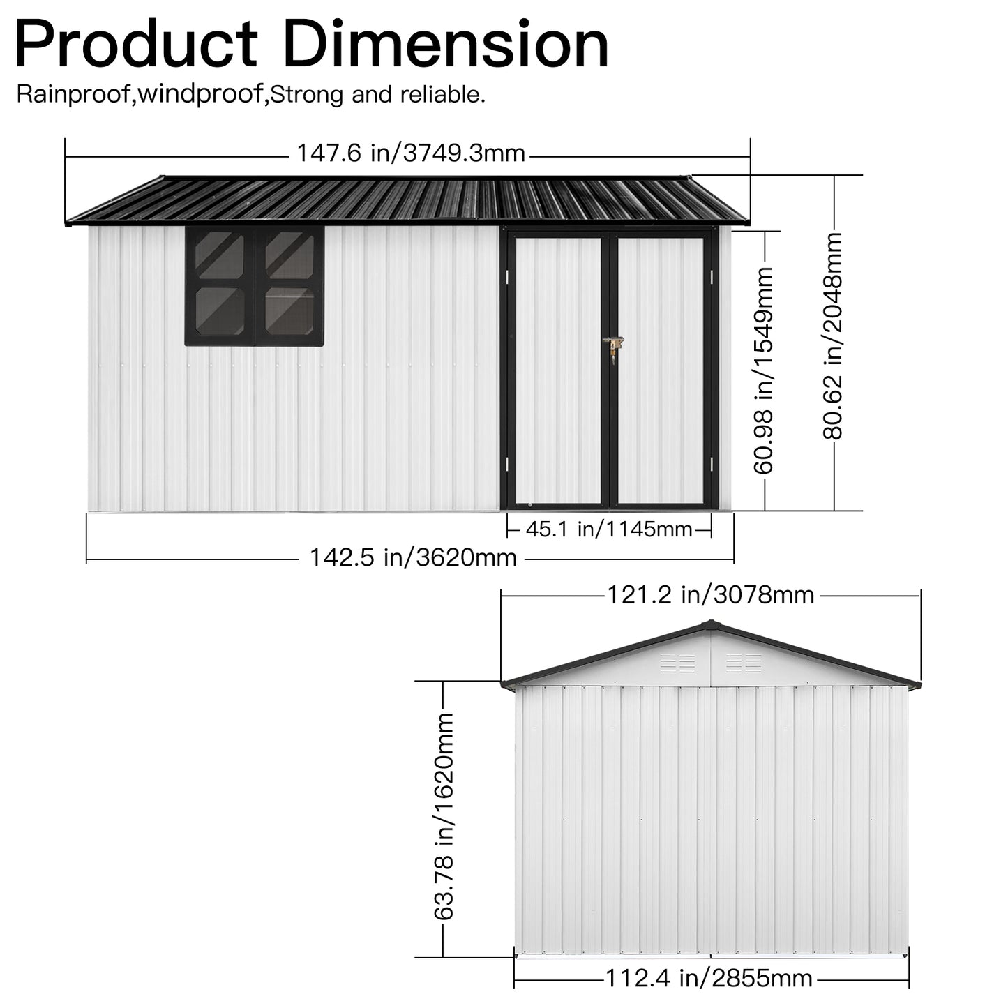 Stylish Garden Shed with Window - Modern Outdoor Storage Solution