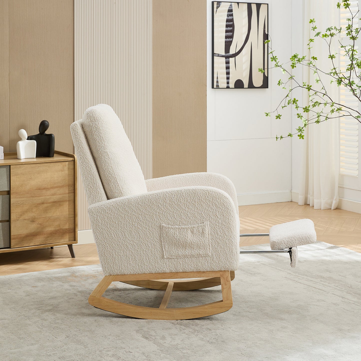 Cozy Glider Chair with Footrest - Perfect for Nursery & Living Room