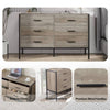 Rustic Grey Six-Drawer Dresser