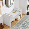 Cozy Linen Bedroom Stool - Versatile and Stylish in White