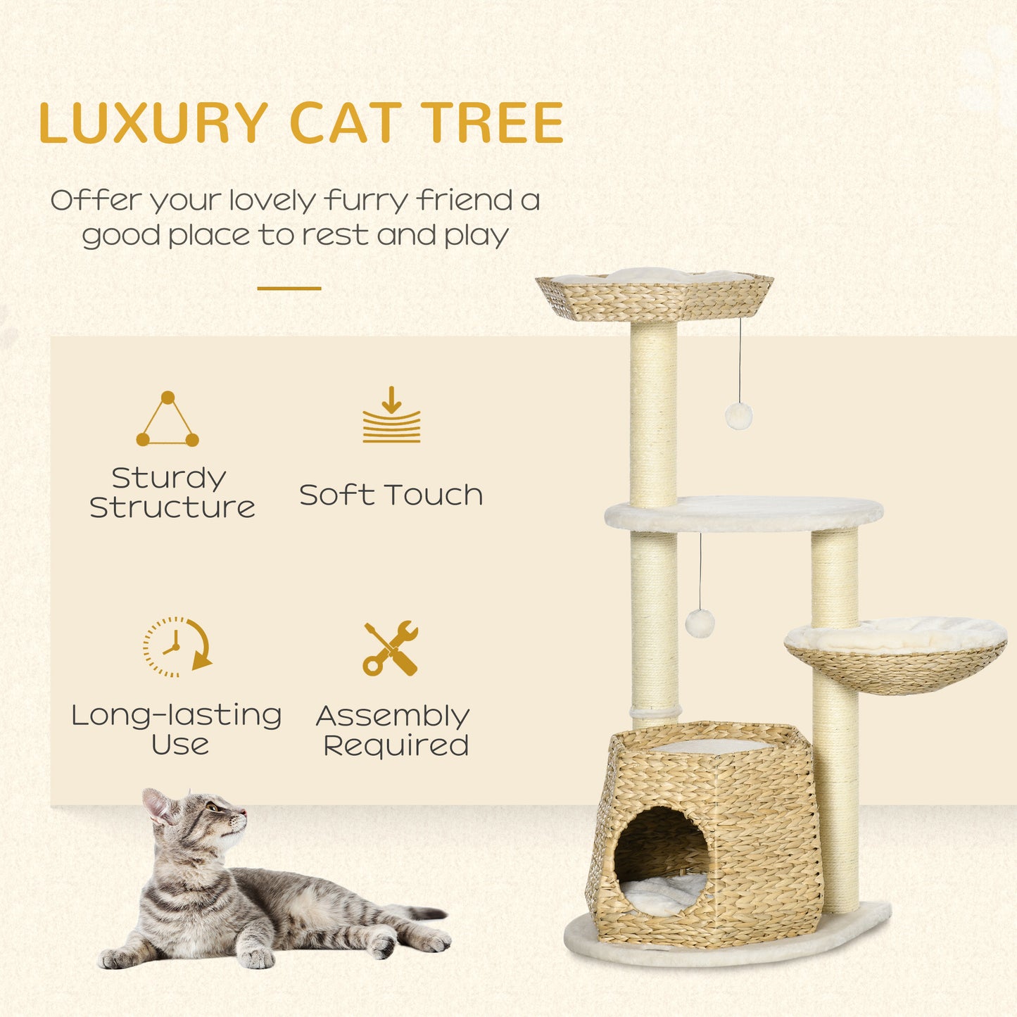 Cuddle Cove Cat Tree & Play Center