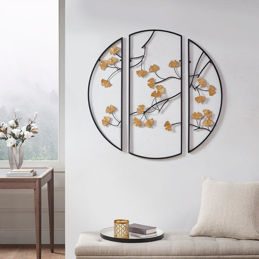 Chic Metal Wall Art Trio