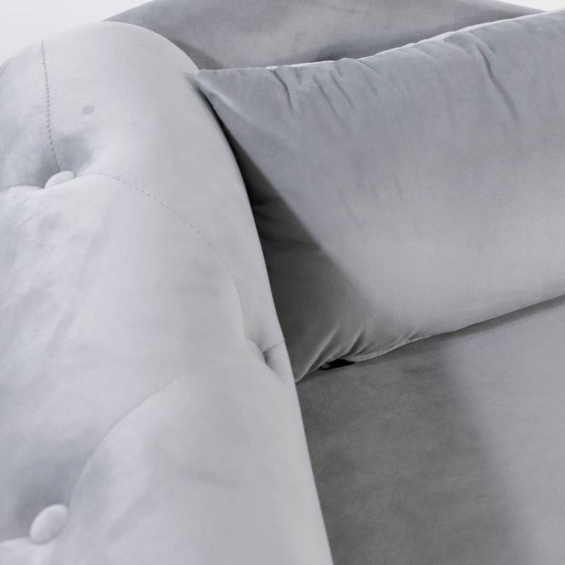 Velvet Dream Lounge Chair with Storage & Pillow