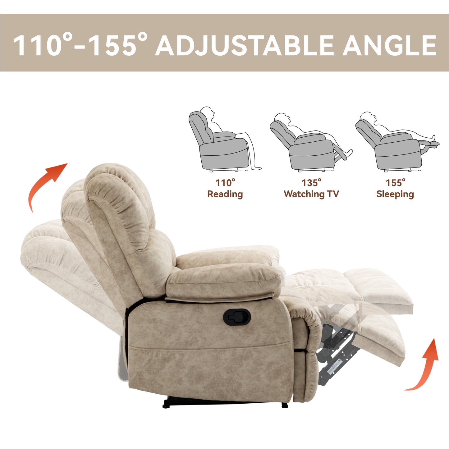 Cozy Beige Recliner Chair for Ultimate Comfort