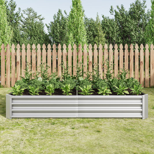 Shiny Silver Garden Bed for Fresh Greens