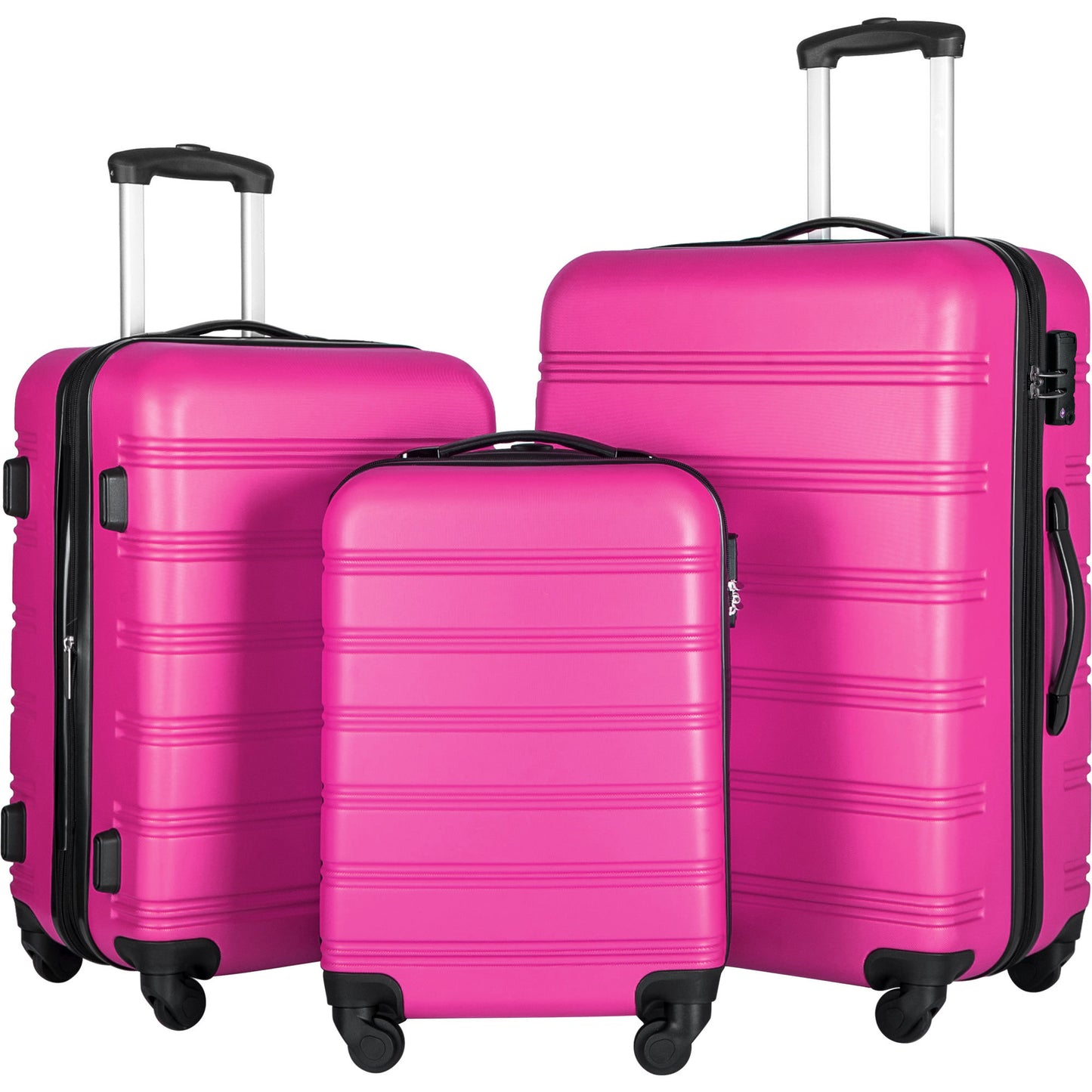 Travel Pro: Hardside Spinner Luggage Set with TSA Lock