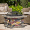 Cozy Gray Outdoor Fire Pit Table