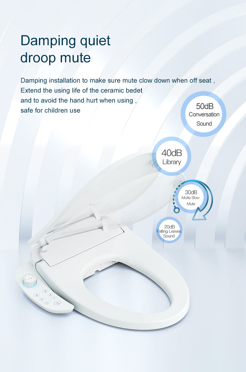 Smart Heated Bidet Toilet Seat with Warm Water and Dryer