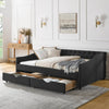 Chic Upholstered Daybed Sofa with Storage Drawers