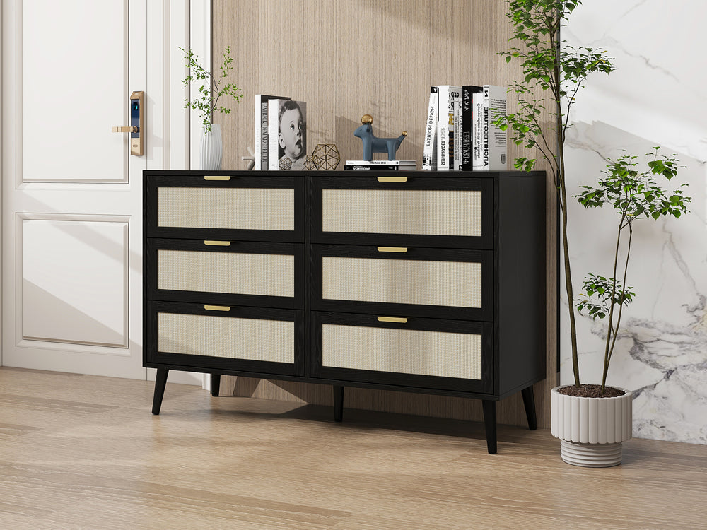 Chic Black Wooden Dresser