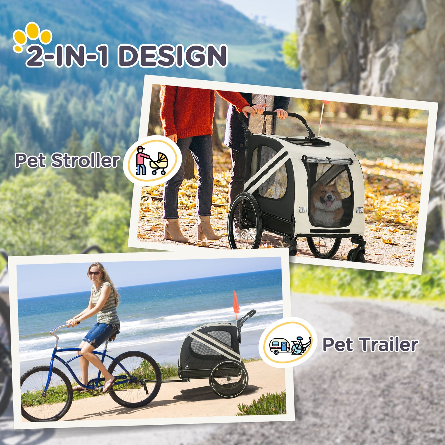 PawBiker Pet Trailer & Stroller