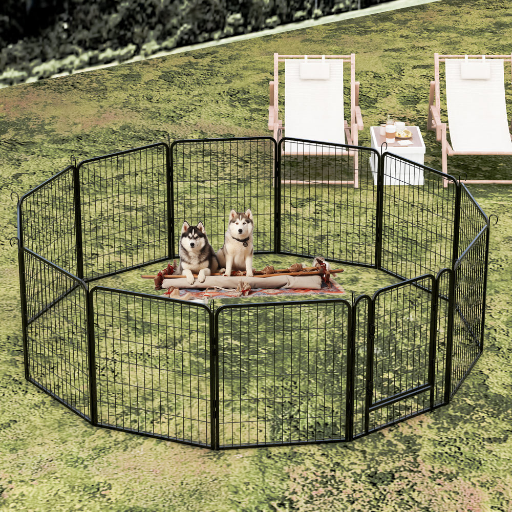 Heavy-Duty Metal Dog Playpen with Door