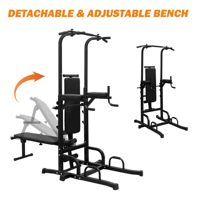 Ultimate Fitness Tower: Versatile Pull-Up & Dip Station