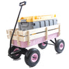 All-Terrain Garden Wagon with Wood Railing