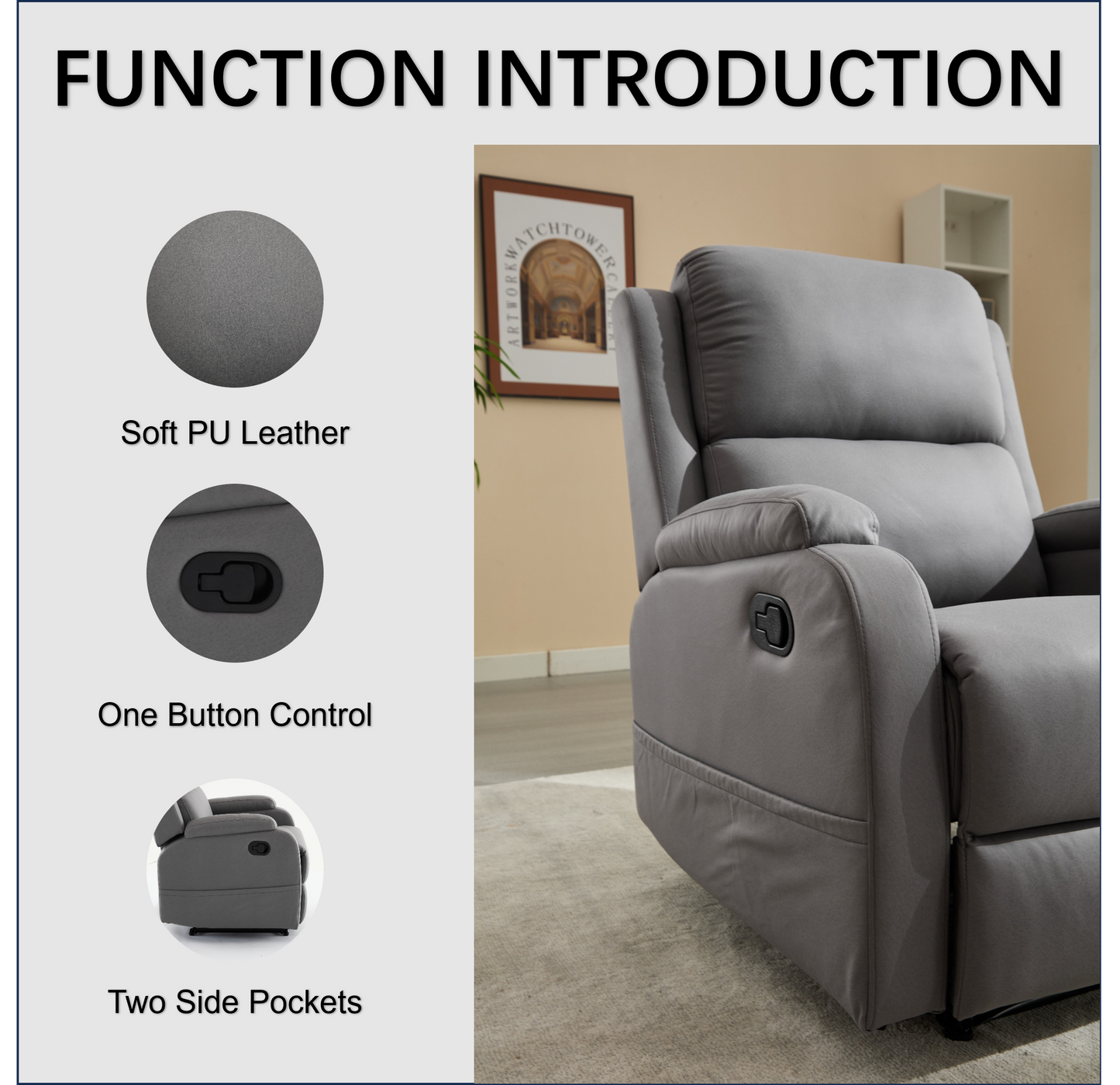 Cozy Comfort Recliner - Modern Adjustable Sofa Chair