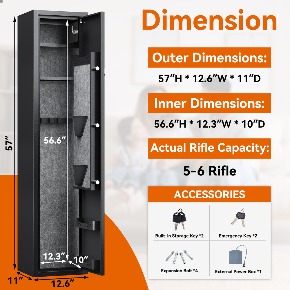 SecureNest Gun Safe with Adjustable Shelves