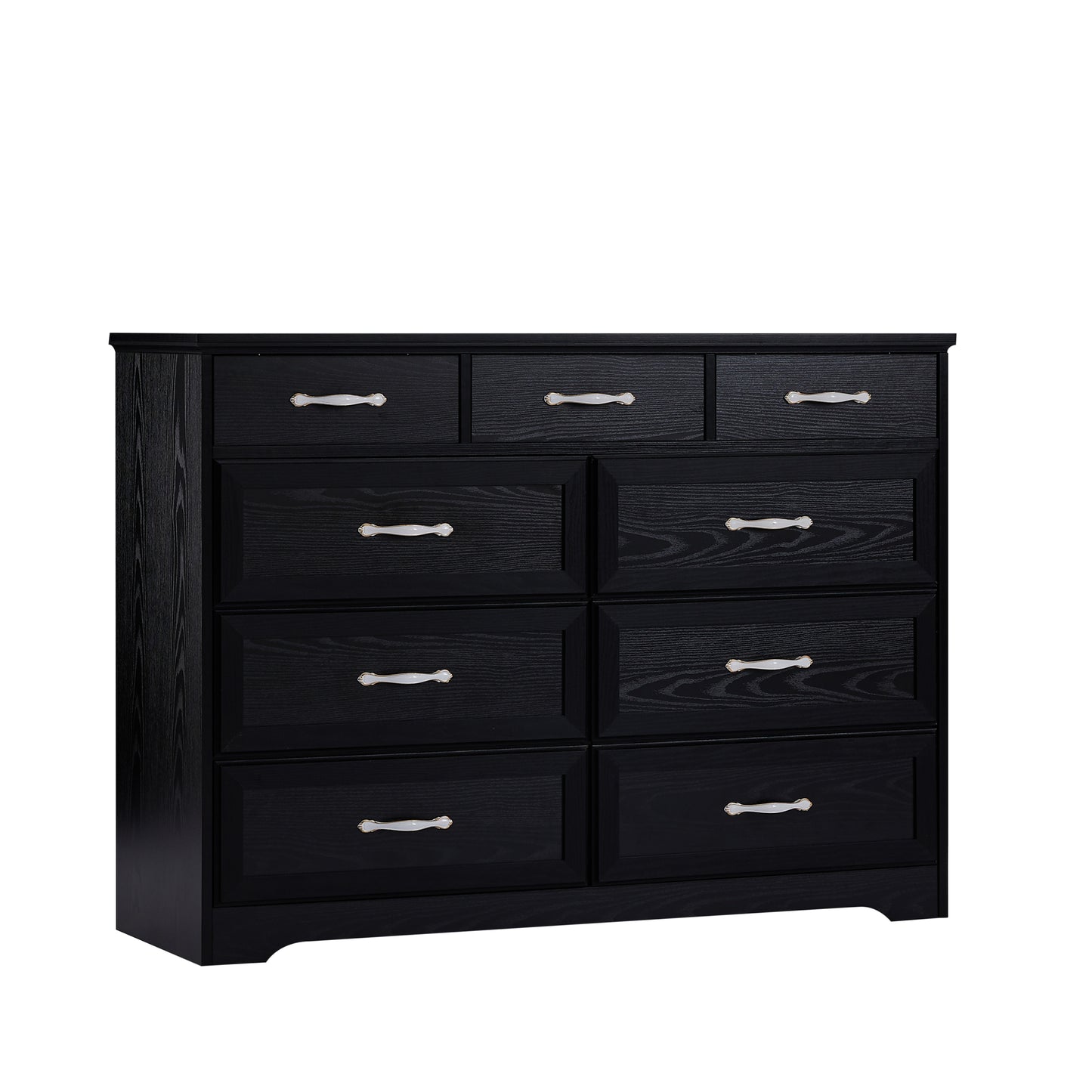 Charming Black 9-Drawer Dresser for Kids & Living Spaces