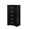 Sleek Black 5-Tier Dresser - Stylish Storage for Any Room