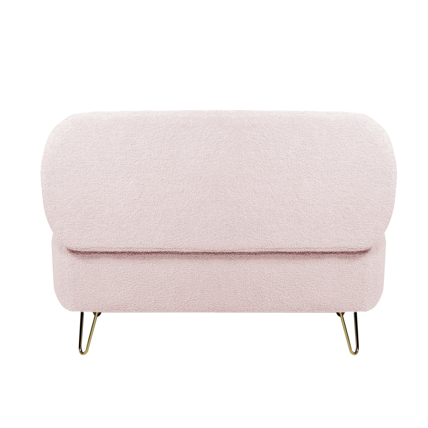 Chic Pink Storage Bench with Gold Legs