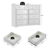 Charming White 9-Drawer Dresser with Antique Handles