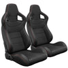 Dynamic Racing Seat Duo with Red Stitching