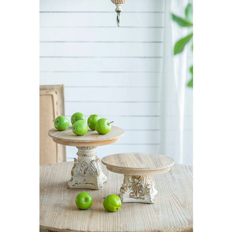 Charming Wooden Cake Stand with Sturdy Base