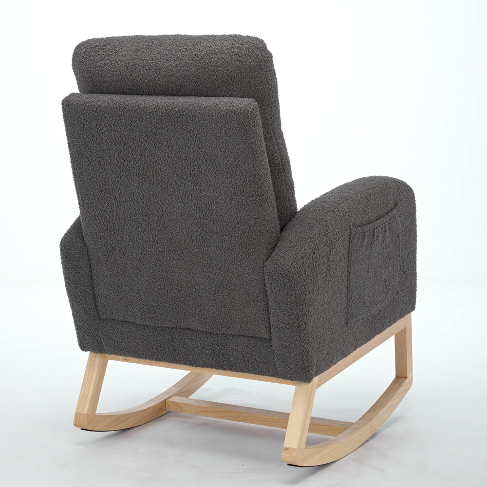 Cozy Modern Rocking Chair with Pocket